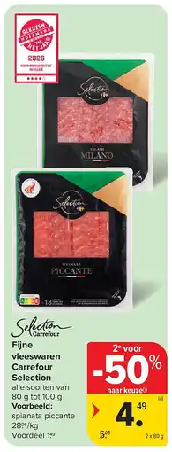 Carrefour Fijne vleeswaren Carrefour Selection aanbieding