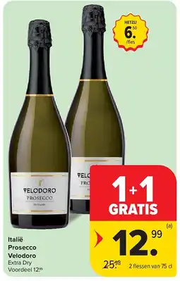 Carrefour Italië Prosecco Velodoro aanbieding