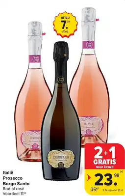 Carrefour Italië Prosecco Borgo Santo aanbieding