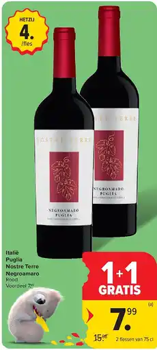 Carrefour Italië Puglia Nostre Terre Negroamaro aanbieding