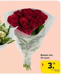 Carrefour Boeket met 10 rozen aanbieding
