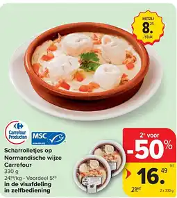 Carrefour Scharrolletjes op Normandische wijze Carrefour aanbieding