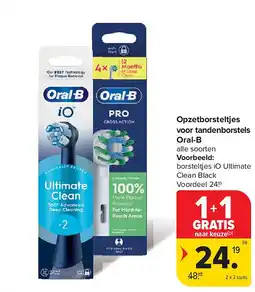 Carrefour Opzetborsteltjes voor tandenborstels Oral-B aanbieding