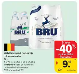 Carrefour Licht bruisend natuurlijk mineraalwater Bru aanbieding