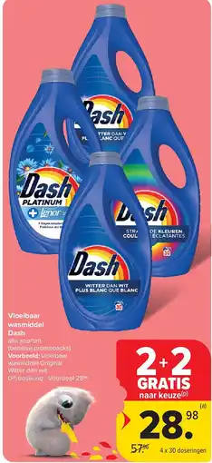 Carrefour Vloeibaar wasmiddel Dash aanbieding