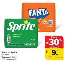 Carrefour Fanta en Sprite aanbieding