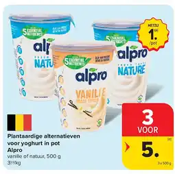 Carrefour Plantaardige alternatieven voor yoghurt in pot Alpro aanbieding