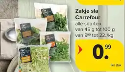 Carrefour Zakje sla Carrefour aanbieding
