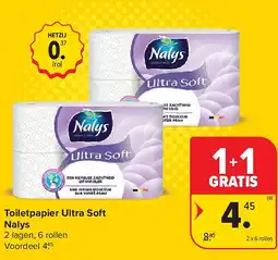 Carrefour Toiletpapier Ultra Soft Nalys aanbieding