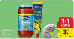 Carrefour Pastasauzen, pesto en pizzabasis Elvea aanbieding