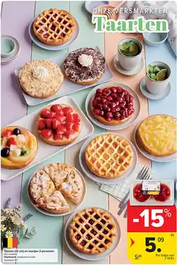 Carrefour Taarten (13 cm) en taartjes 2 personen aanbieding