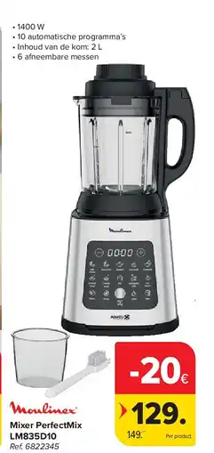 Carrefour Mixer PerfectMix LM835D10 aanbieding