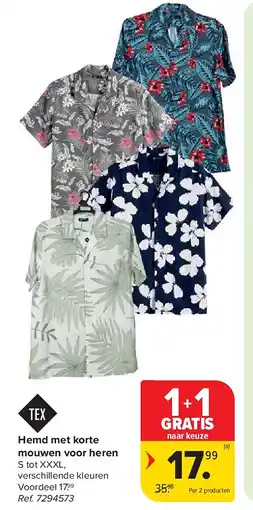 Carrefour Hemd met korte mouwen voor heren aanbieding