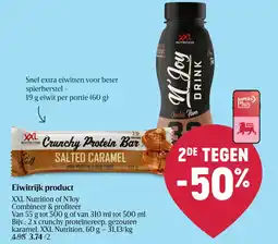 Delhaize Eiwitrijk product XXL Nutrition of N'Joy aanbieding
