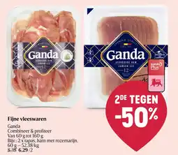 Delhaize Fijne vleeswaren Ganda aanbieding