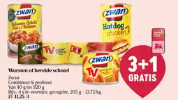 Delhaize Worsten of bereide schotel Zwan aanbieding