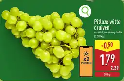 ALDI Pitloze witte druiven aanbieding