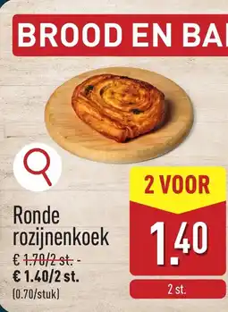 ALDI Ronde rozijnenkoek aanbieding