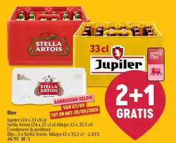 Delhaize Bier Jupiler of Stella Artois aanbieding