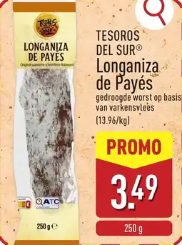 ALDI Tesoros del sur Longaniza de Payés aanbieding