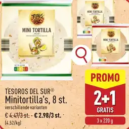 ALDI Tesoros del sur Minitortilla's aanbieding