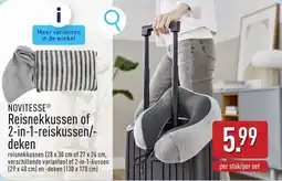 ALDI Novitesse Reisnekkussen of 2-in-1-reiskussen/- deken aanbieding
