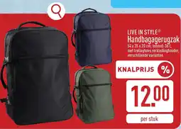 ALDI Live in style Handbagagerugzak aanbieding
