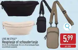 ALDI Live in style Heuptasje of schoudertasje aanbieding