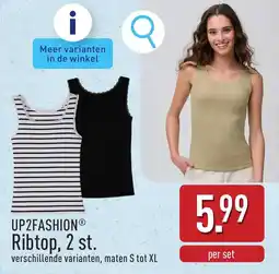 ALDI Up2fashion Ribtop aanbieding