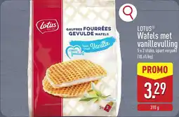 ALDI Lotus Wafels met vanillevulling aanbieding
