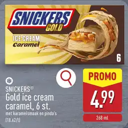 ALDI Snickers Gold ice cream caramel aanbieding