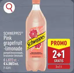 ALDI Schweppes Pink grapefruit limonade aanbieding