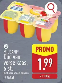 ALDI Milsani Duo van verse kaas aanbieding