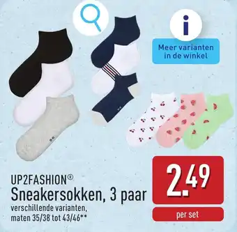 ALDI Up2fashion Sneakersokken aanbieding