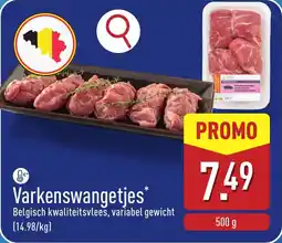 ALDI Varkenswangetjes aanbieding