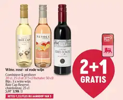 Delhaize Witte, rosé- of rode wijn aanbieding