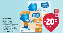 Delhaize Groeimelk Nestlé aanbieding