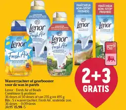 Delhaize Wasverzachter of geurbooster voor de was in parels Lenor aanbieding
