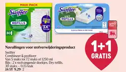 Delhaize Navullingen voor stofverwijderingsproduct Swiffer aanbieding