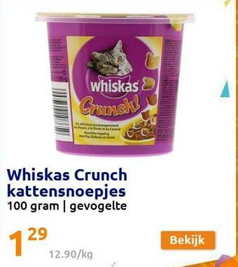 Action Whiskas Crunch Kattensnoepjes aanbieding