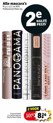 Kruidvat 2 x Catrice mascara Stay In Place Tubing aanbieding