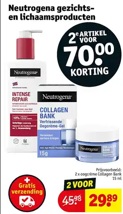 Kruidvat 2 x oogcrème Collagen Bank 15 ml aanbieding