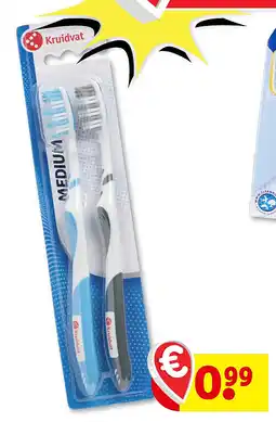 Kruidvat Kruidvat Regular Medium Tandenborstel aanbieding
