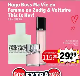 Kruidvat Hugo Boss Femme 75 ml aanbieding