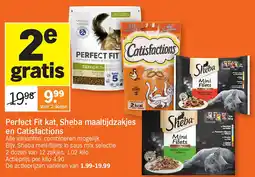 Albert Heijn Perfect Fit kat, Sheba maaltijdzakjes en Catisfactions aanbieding