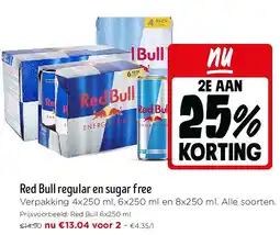 Jumbo Red Bull regular en sugar free aanbieding