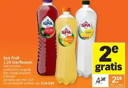 Albert Heijn Spa Fruit 1.25 literflessen aanbieding