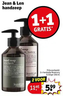 Kruidvat Jean & Len handzeep aanbieding
