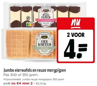 Jumbo eierwafels en reuze mergpijpen