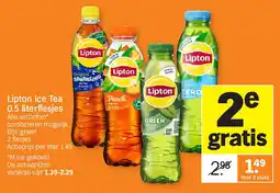 Albert Heijn Lipton Ice Tea 0.5 literflesjes aanbieding